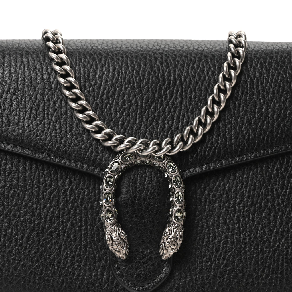 Calfskin Mini Dionysus Chain Wallet Black