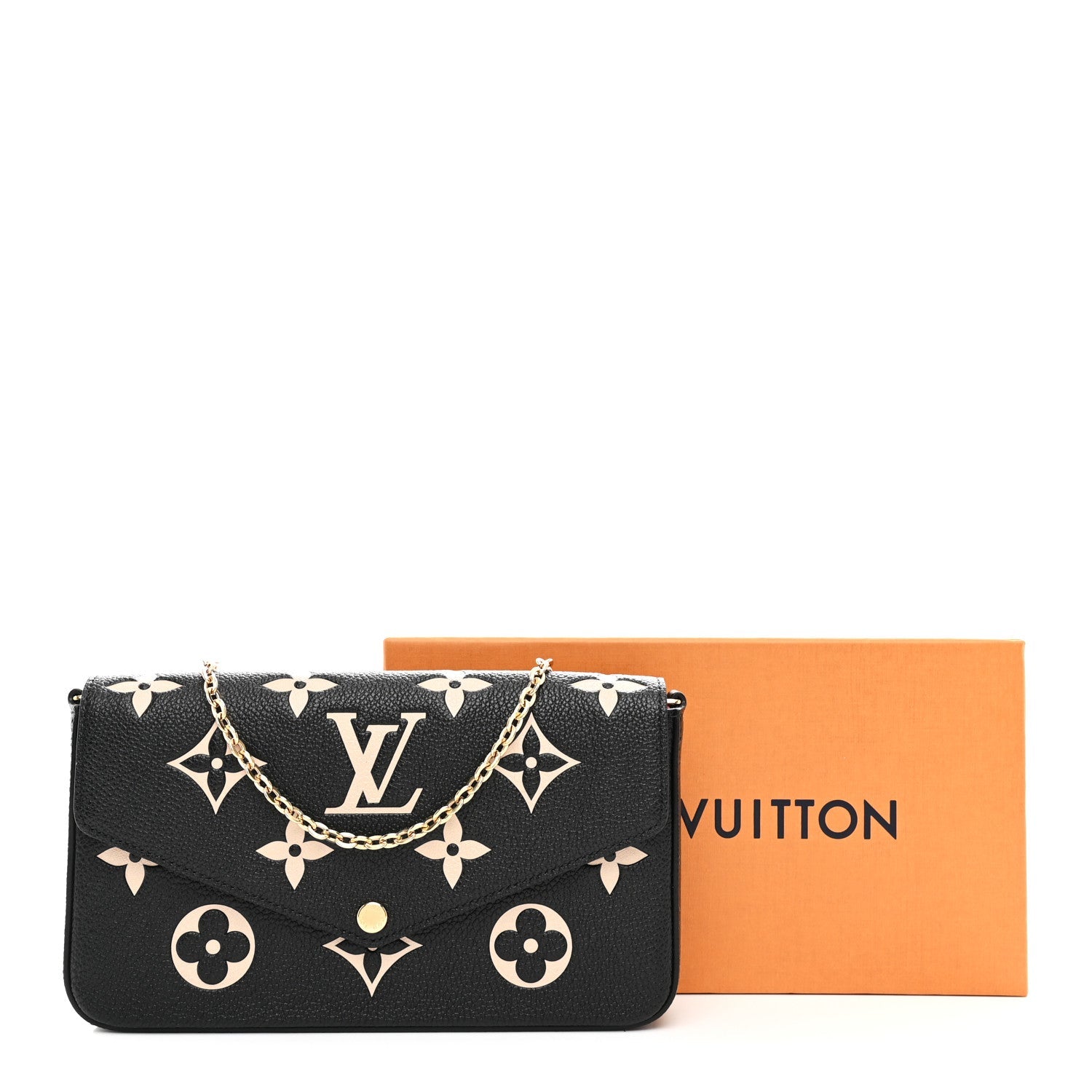 Empreinte Monogram Giant Felicie Pochette Black Beige