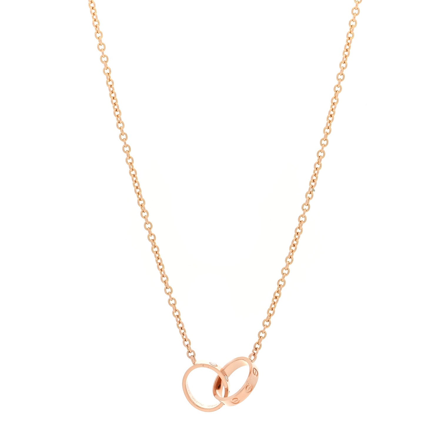 18K Pink Gold Interlocking LOVE Necklace
