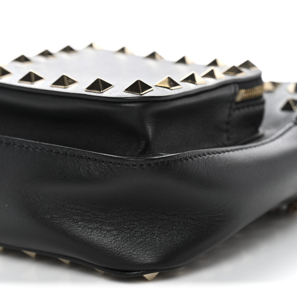 Calfskin Rockstud Crossbody Black