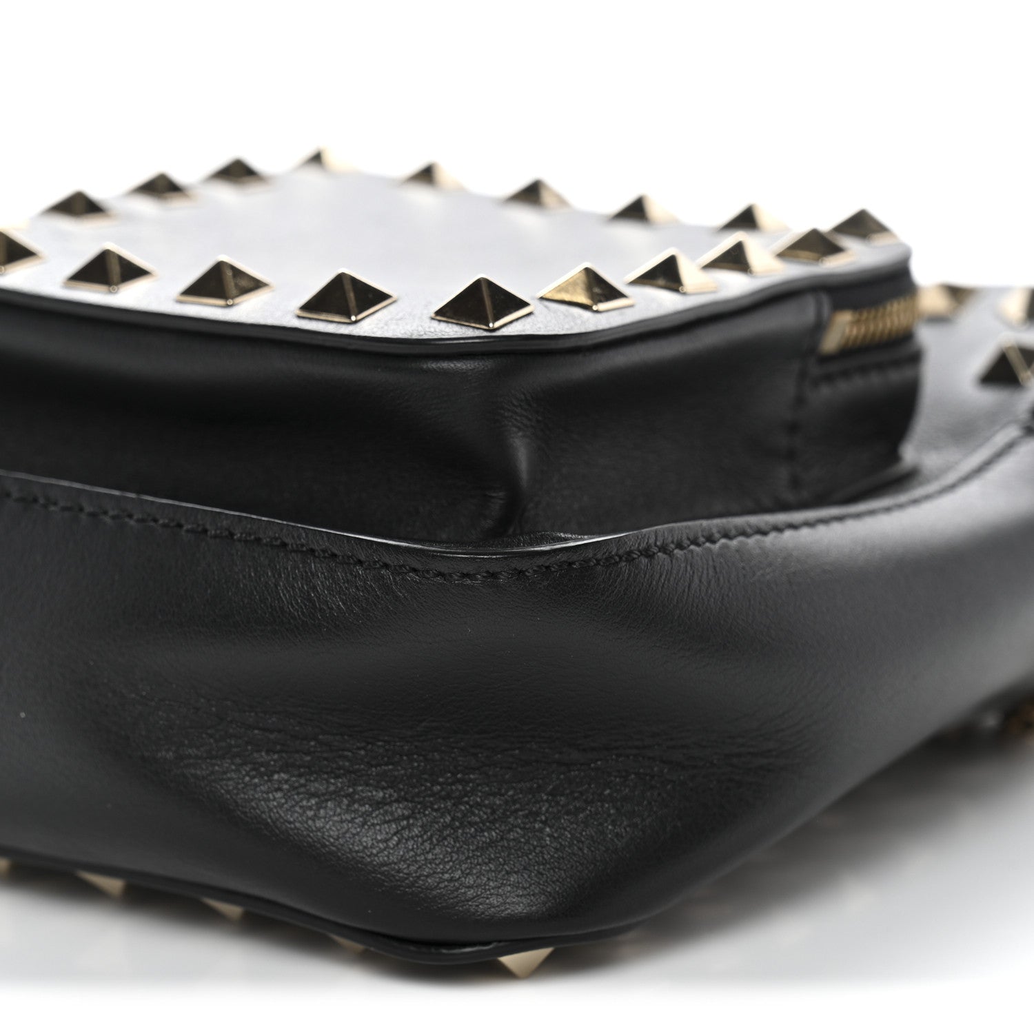 Calfskin Rockstud Crossbody Black