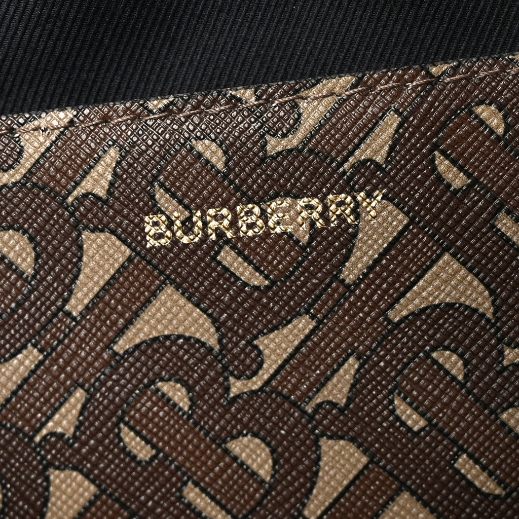 E-Canvas Monogram Stripe Medium Sonny Bum Bag Bridle Brown