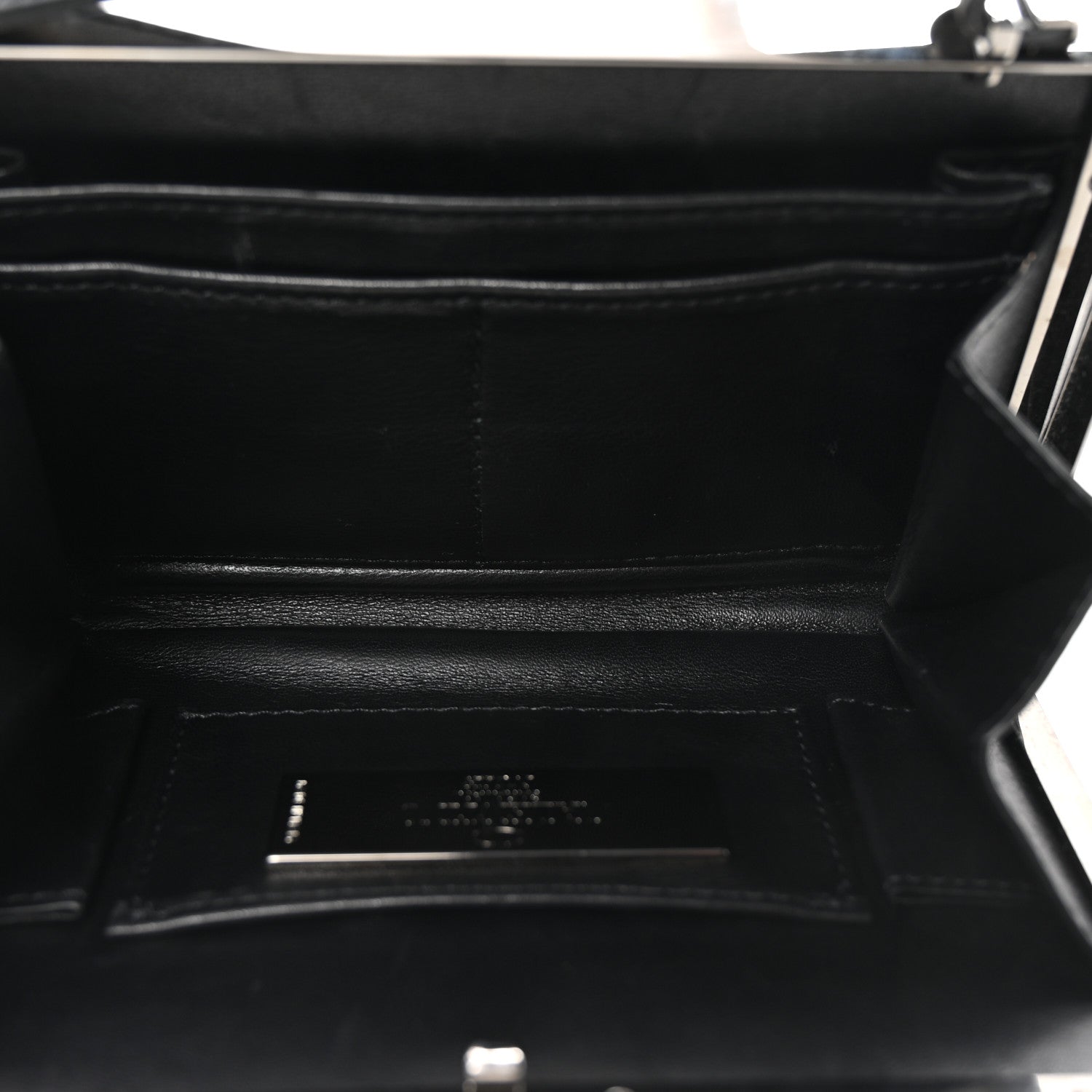 Vitello Monochrome Rockstud Allover Top Handle Clutch Black