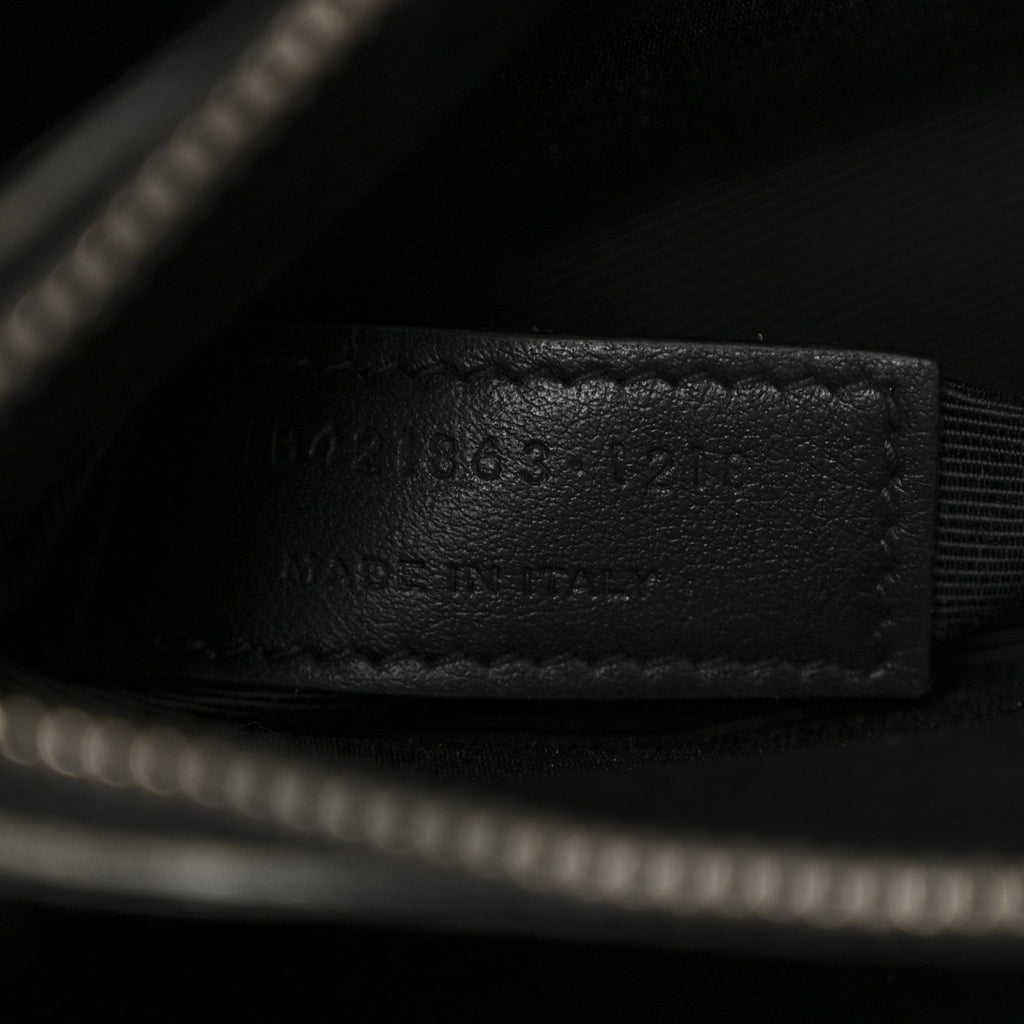 Calfskin Crocodile Embossed Baby Sac De Jour Black