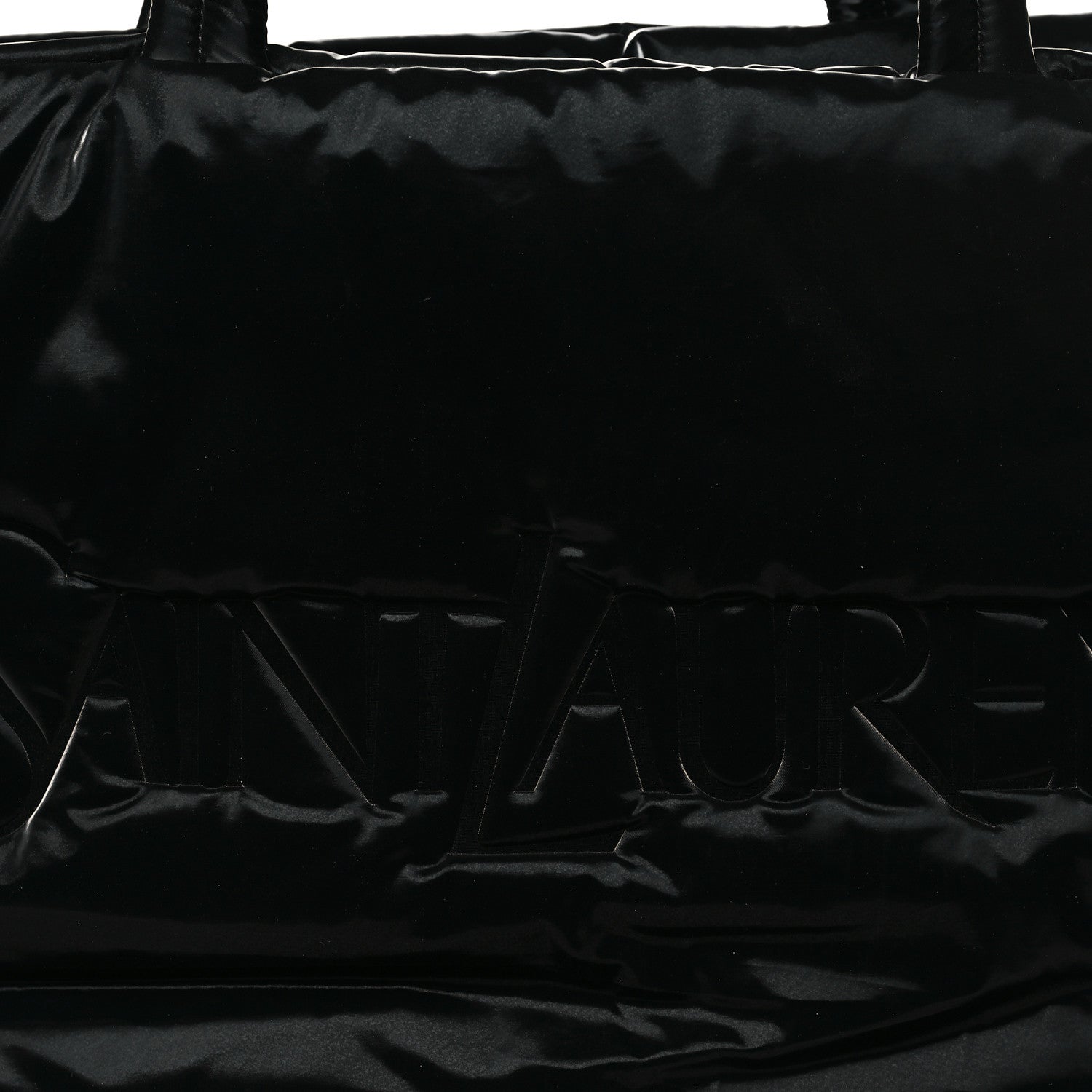 Silktech Canvas Wide Puffer Tote Black