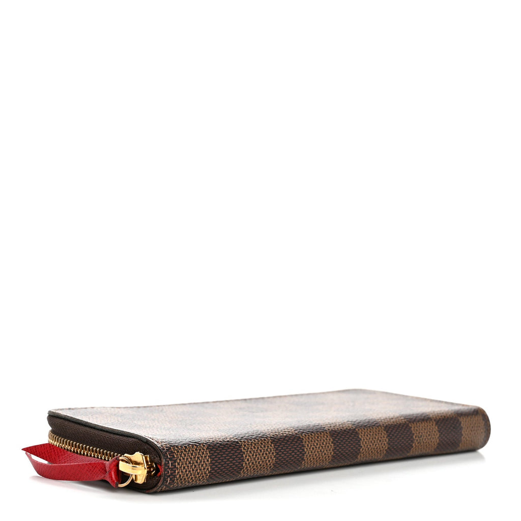 Damier Ebene Clemence Wallet Cherry