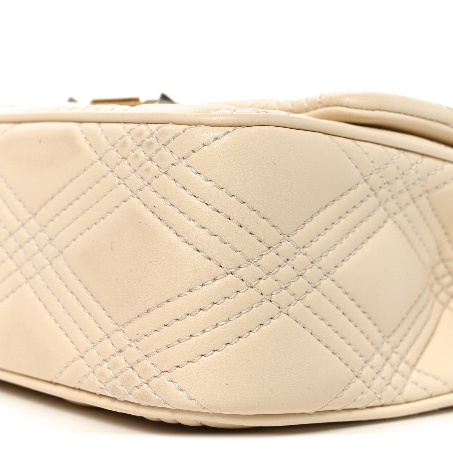 Nappa Quiltie 67 Medium Shoulder Bag Ivory