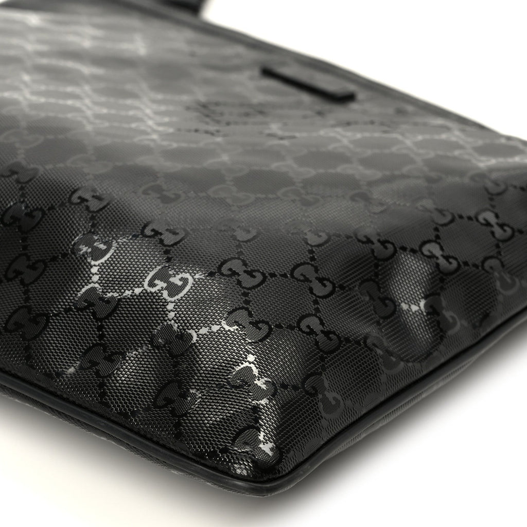 Imprime Monogram Medium Flat Messenger Bag Black