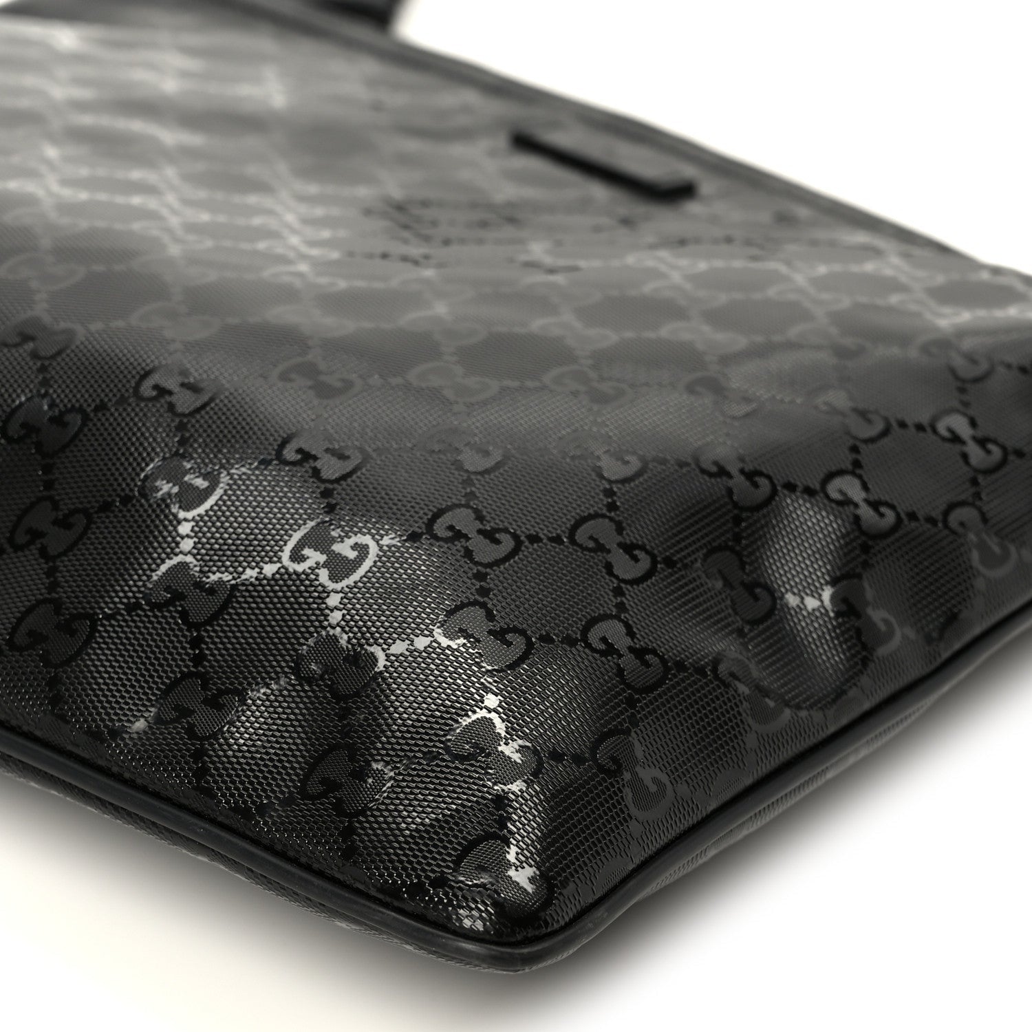 Imprime Monogram Medium Flat Messenger Bag Black