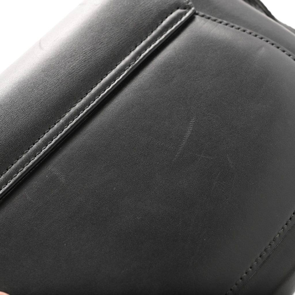 Charisma Calfskin Gucci Embossed Shoulder Flap Bag Black