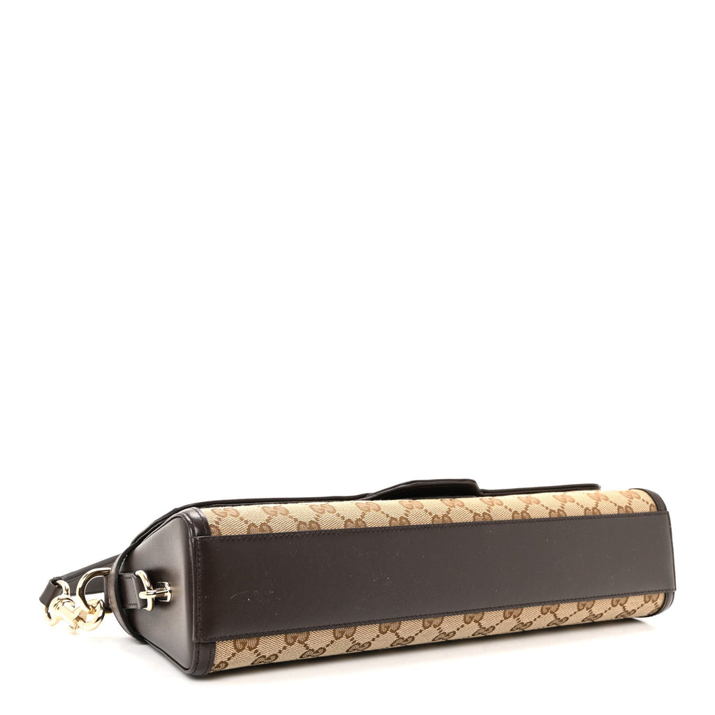 GG Monogram Medium Luce Shoulder Bag Beige Ebony