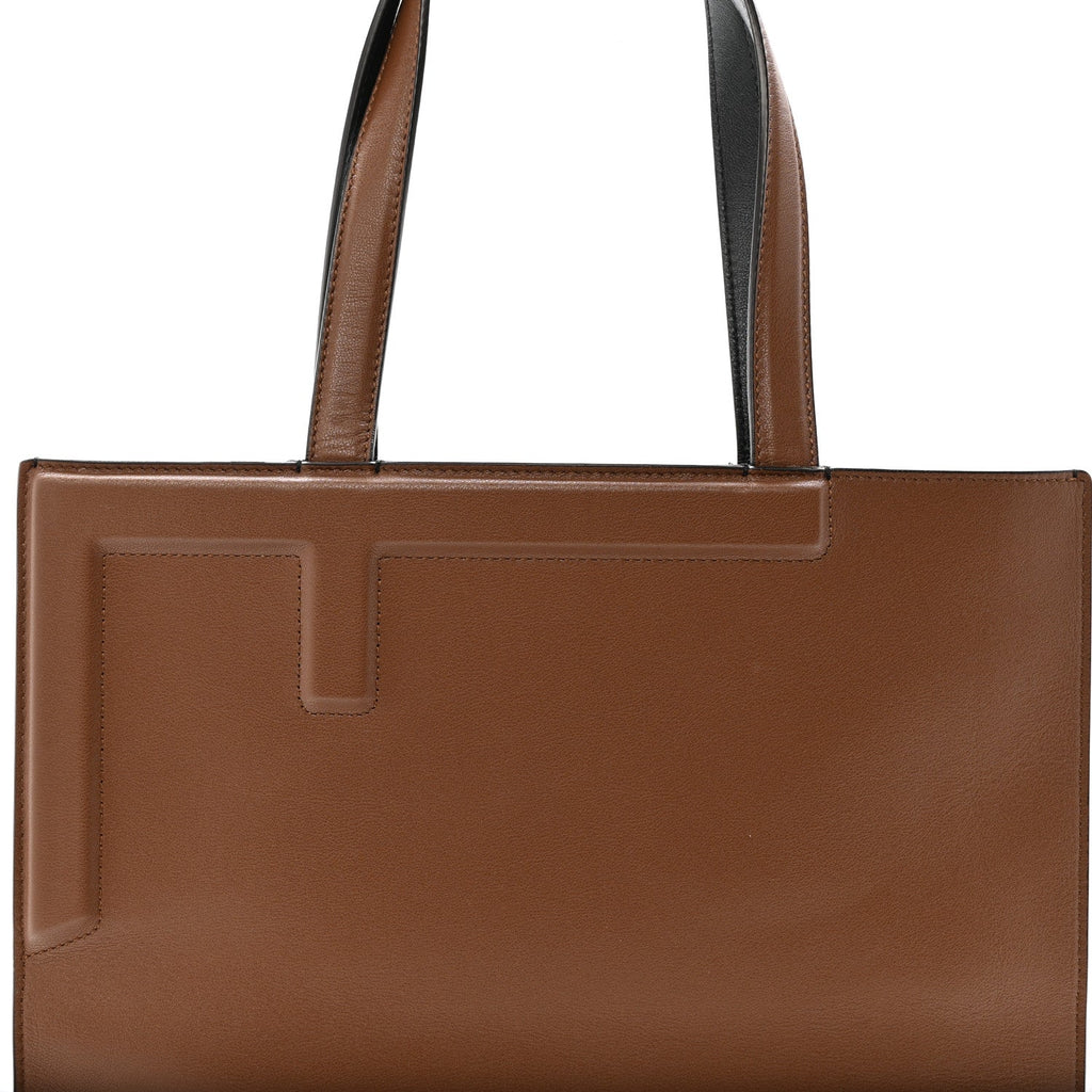 Vitello Bellagio Medium Fendi Flip Cognac Black