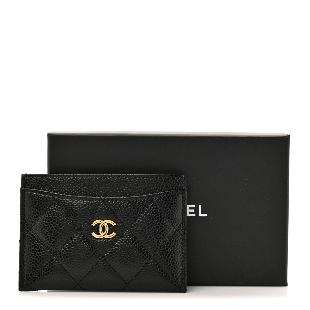 Caviar Quilted  Holder Black