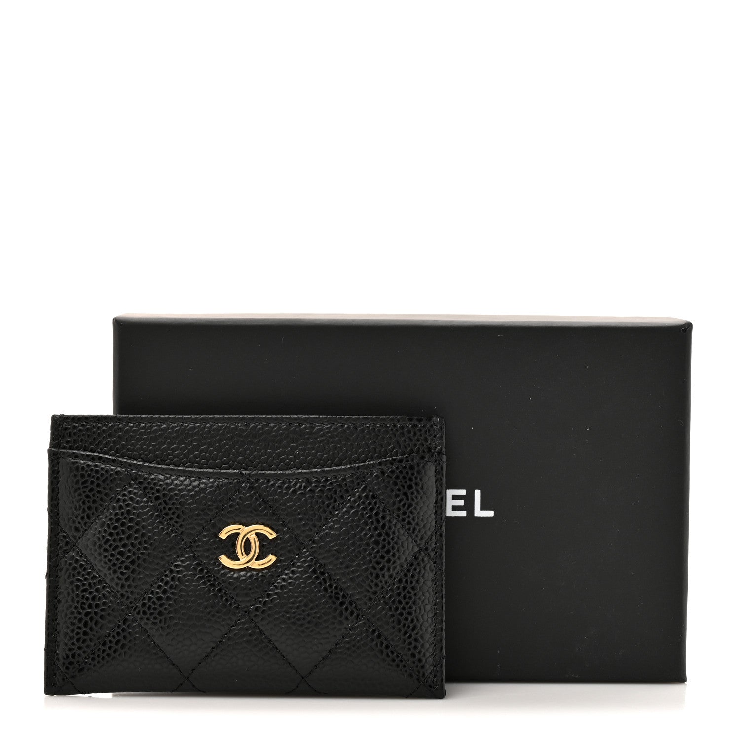 Caviar Quilted  Holder Black