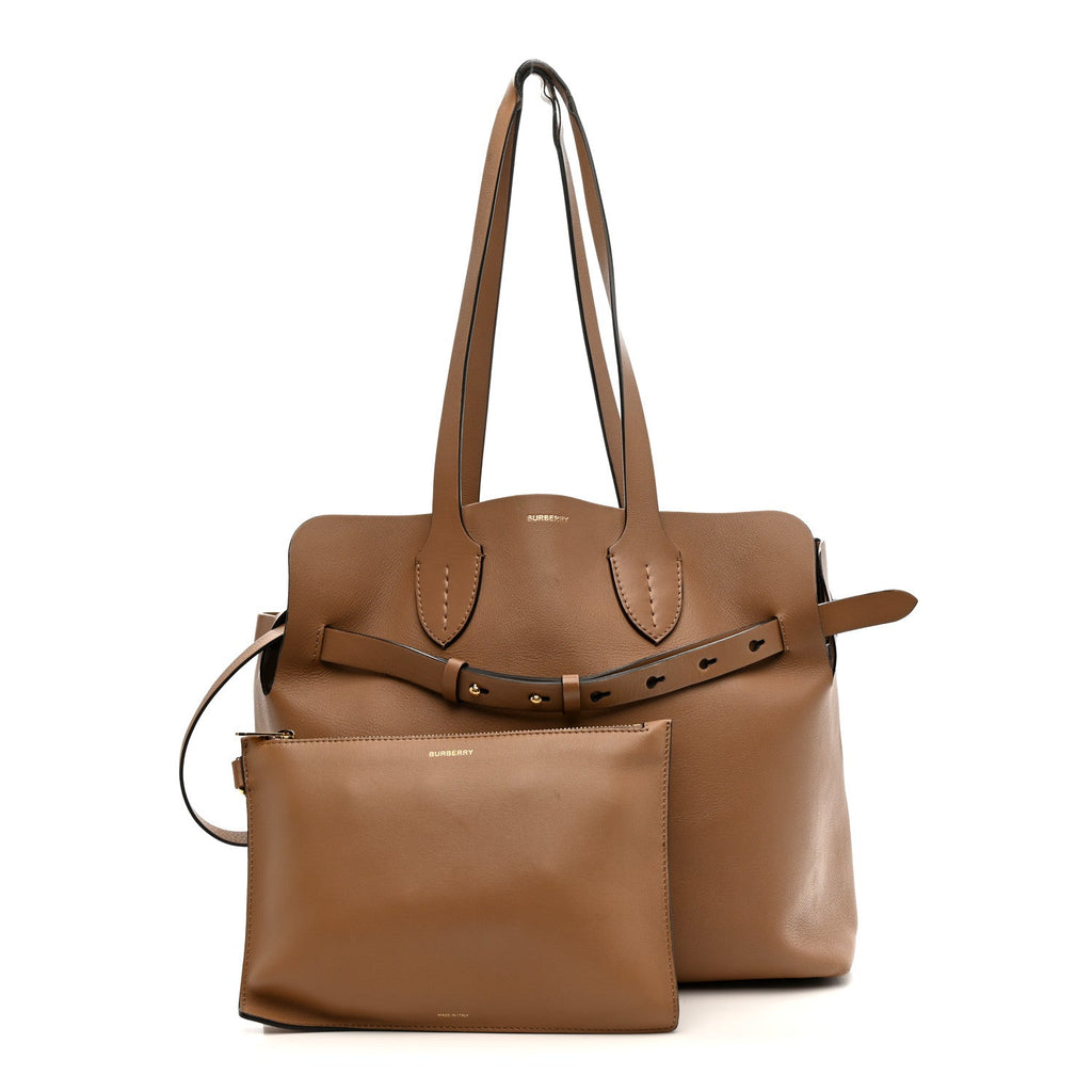 Soft Smooth Calfskin Medium Tote Camel