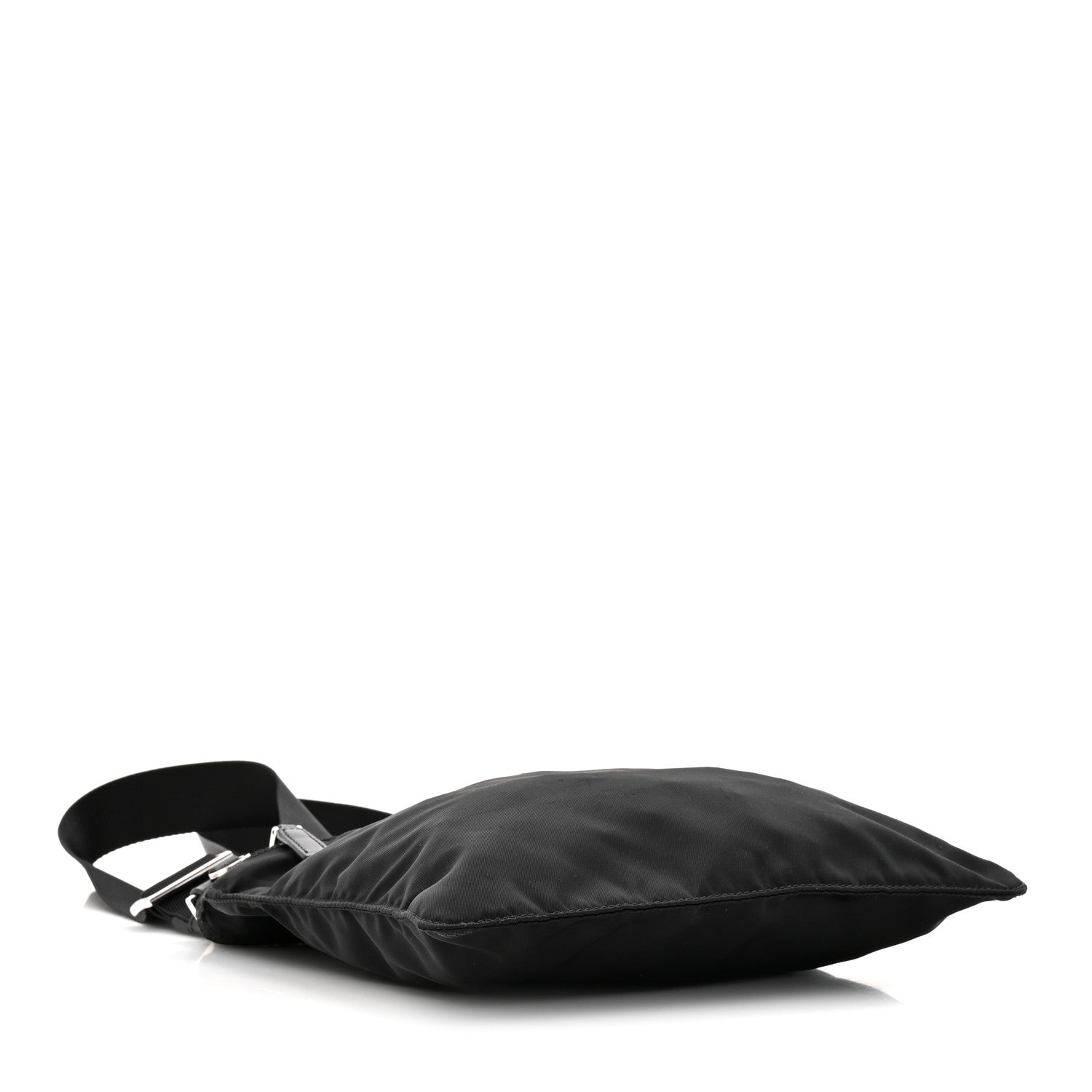 Nylon Vela Flat Messenger Bag Black