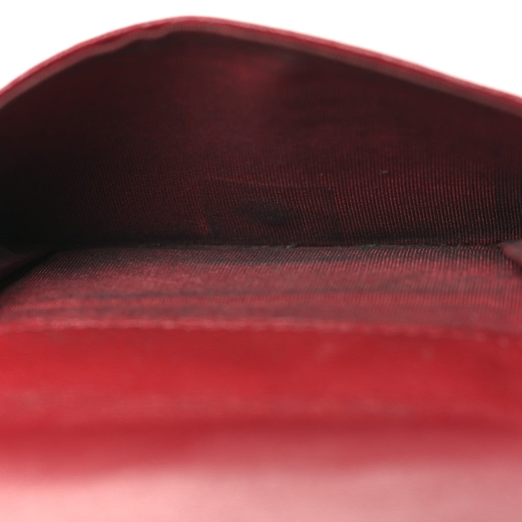 Caviar Quilted Vintage Mademoiselle Flap  Holder Dark Pink