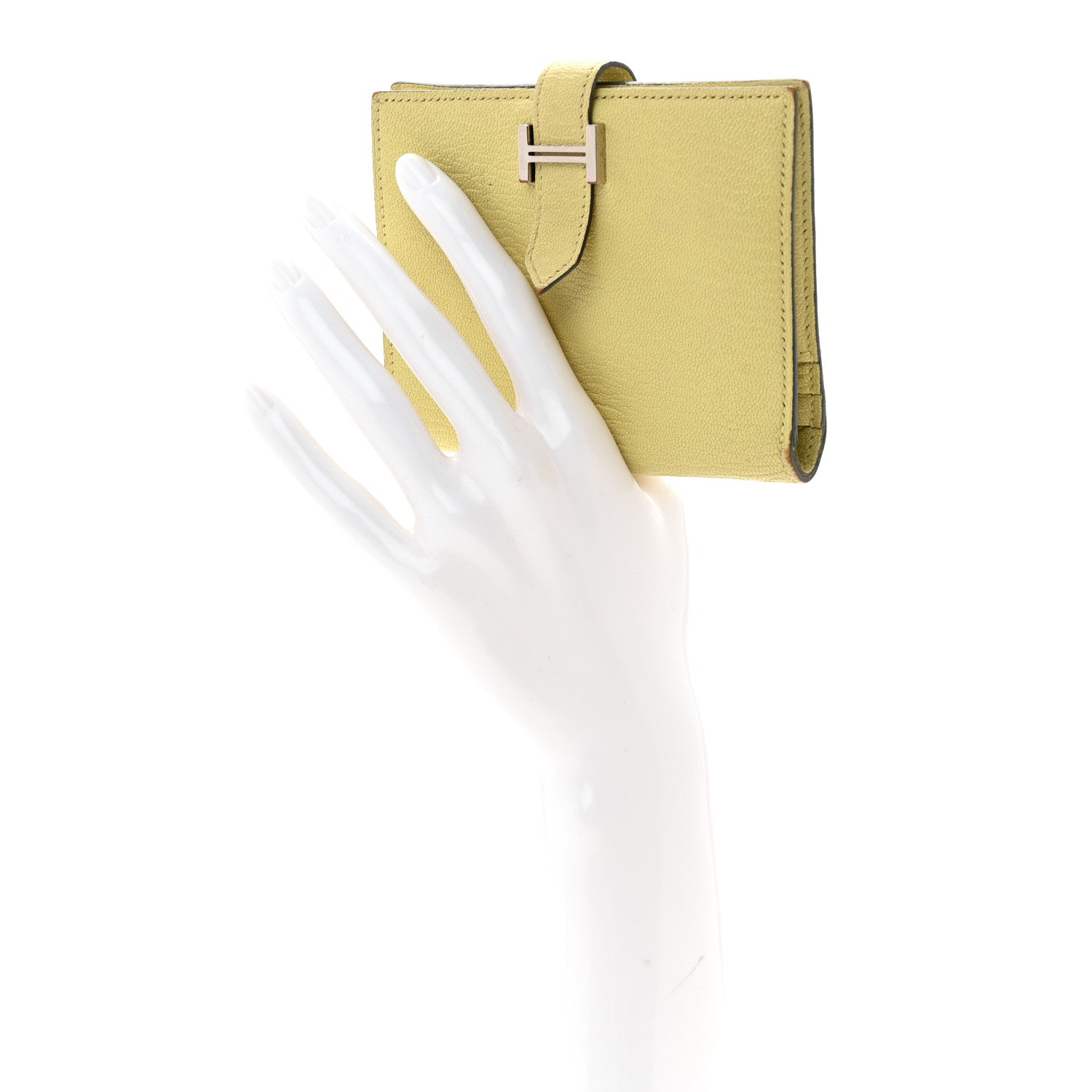 Chevre Mysore Bearn  Holder Wallet Jaune Bourgeon