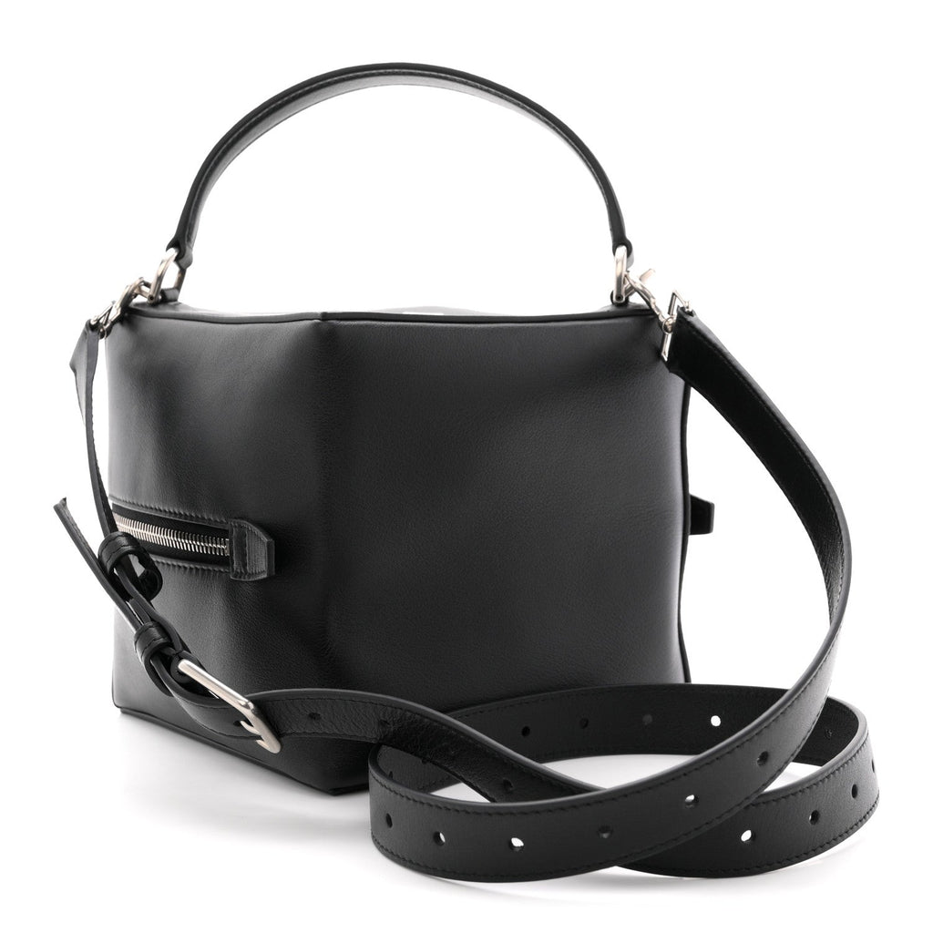 Dolly Calfskin 4X4 Shoulder Bag Black White