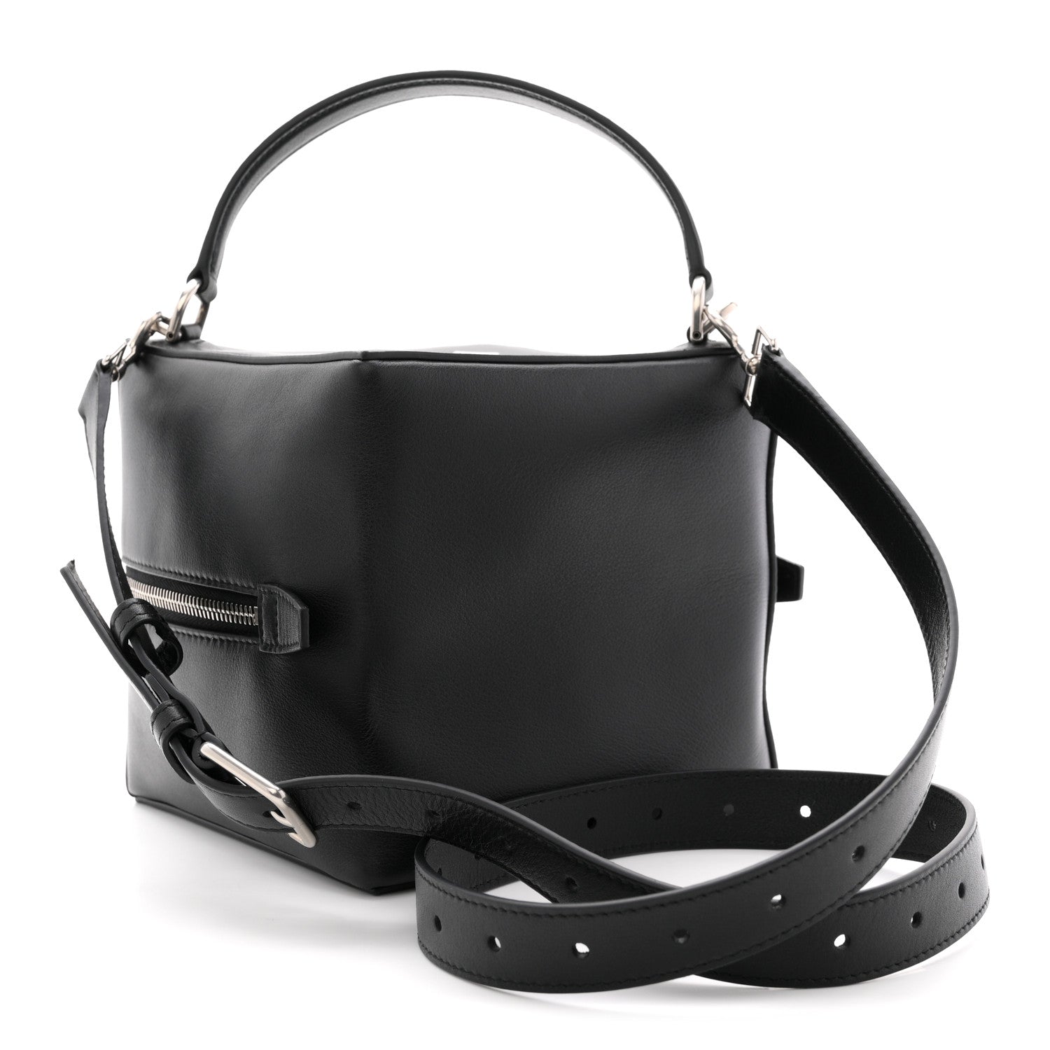 Dolly Calfskin 4X4 Shoulder Bag Black White