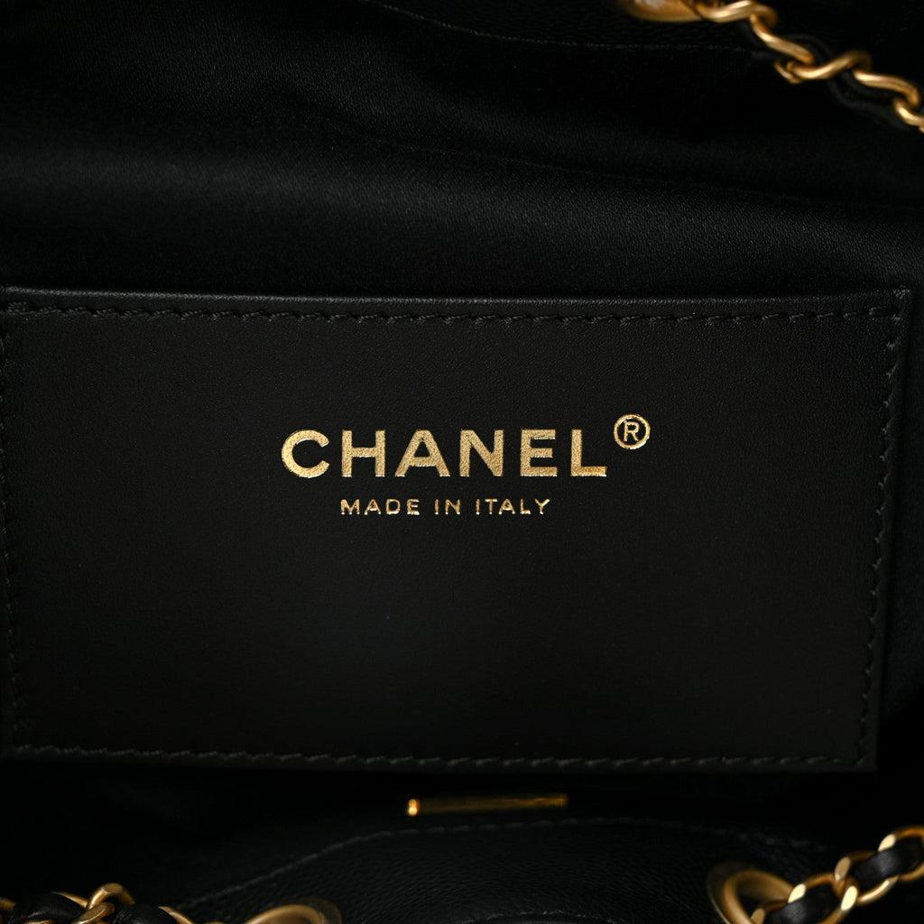 Caviar Quilted Small Chanel 25 Handbag Black