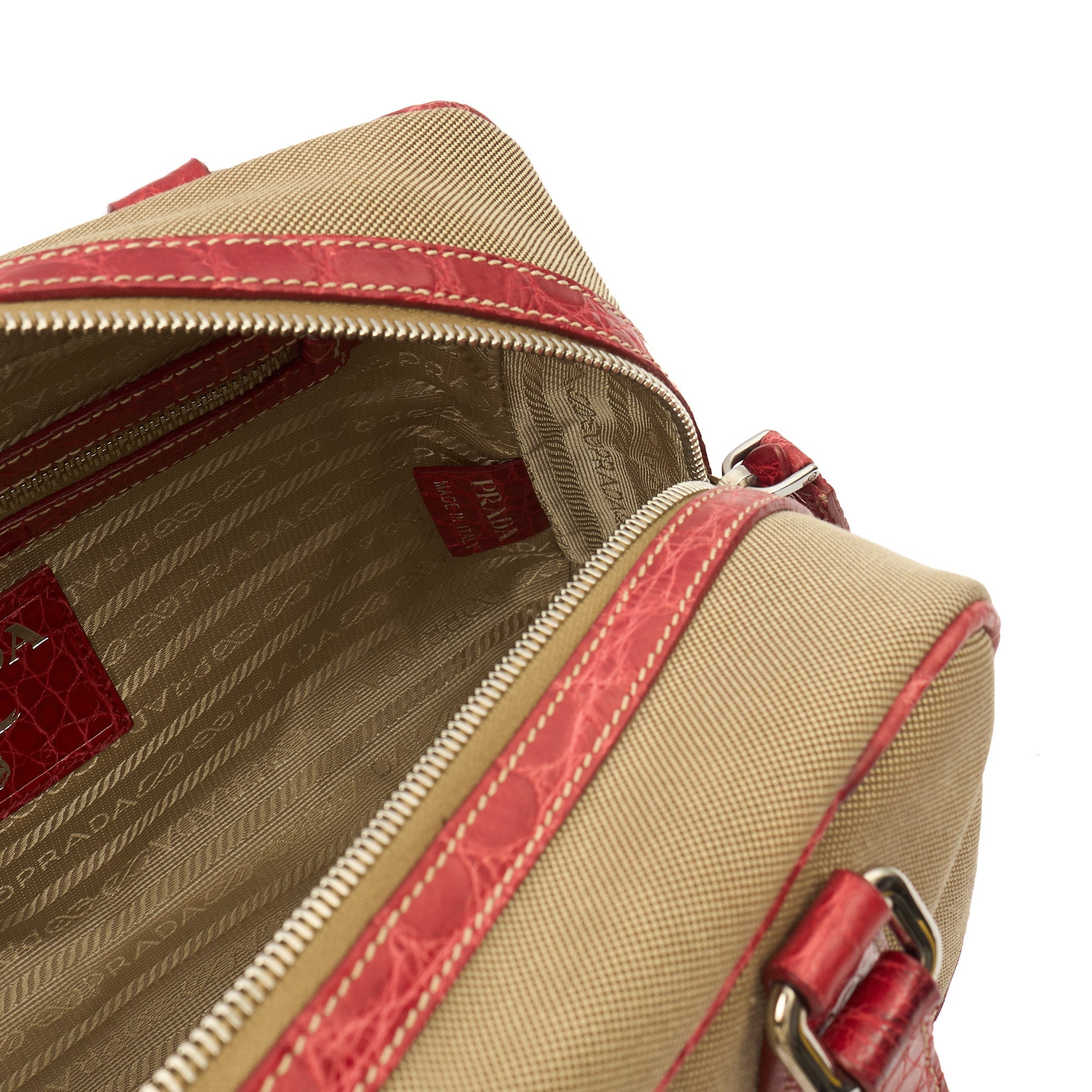 Prada Shoulder Bag Shoulder Bag in Red, Fabric