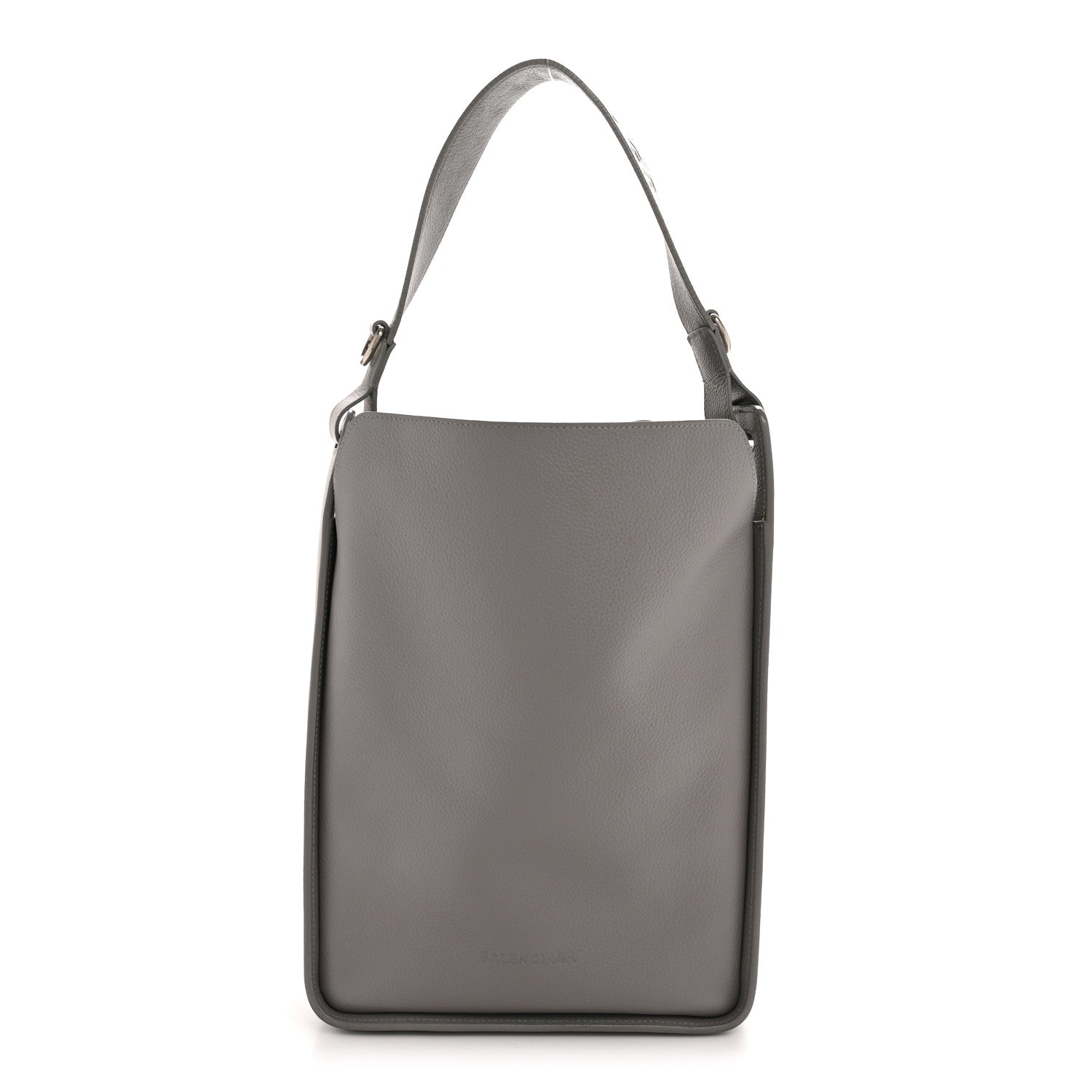 Calfskin Logo Embossed Small Tool 2.0 North-South Tote Balenciaga Grey