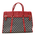 Monogram Work Tote Navy Red