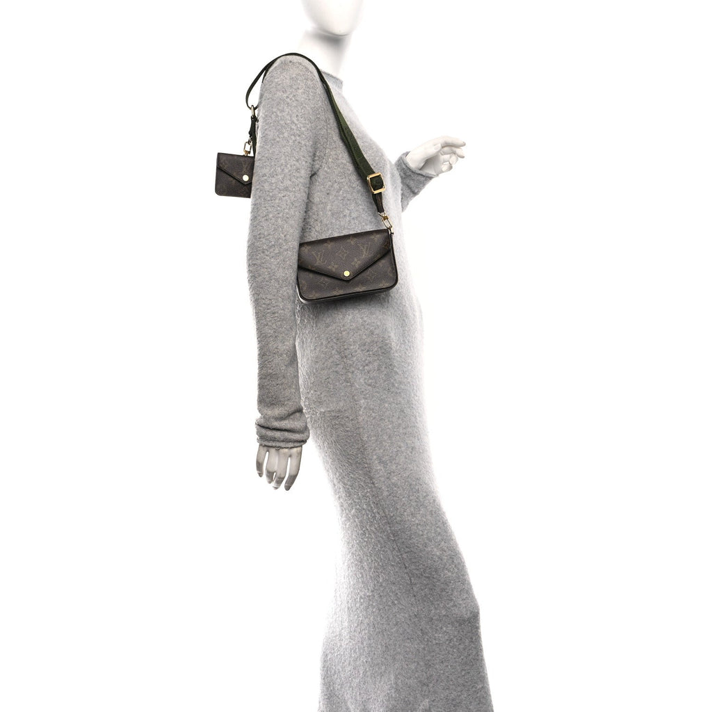 Monogram Felicie Strap & Go Kaki