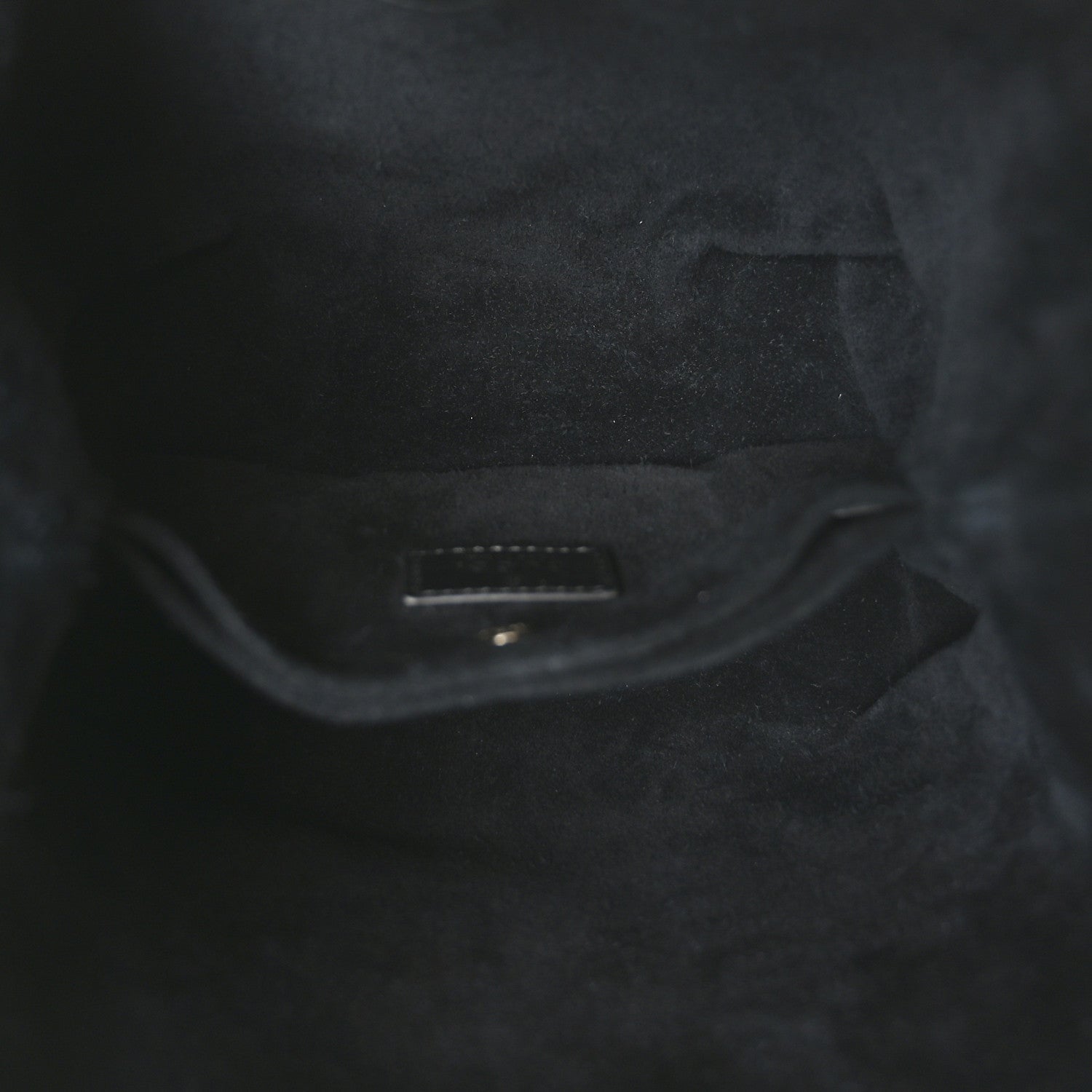 GG Calfskin Emblem Mini Bucket Bag Black