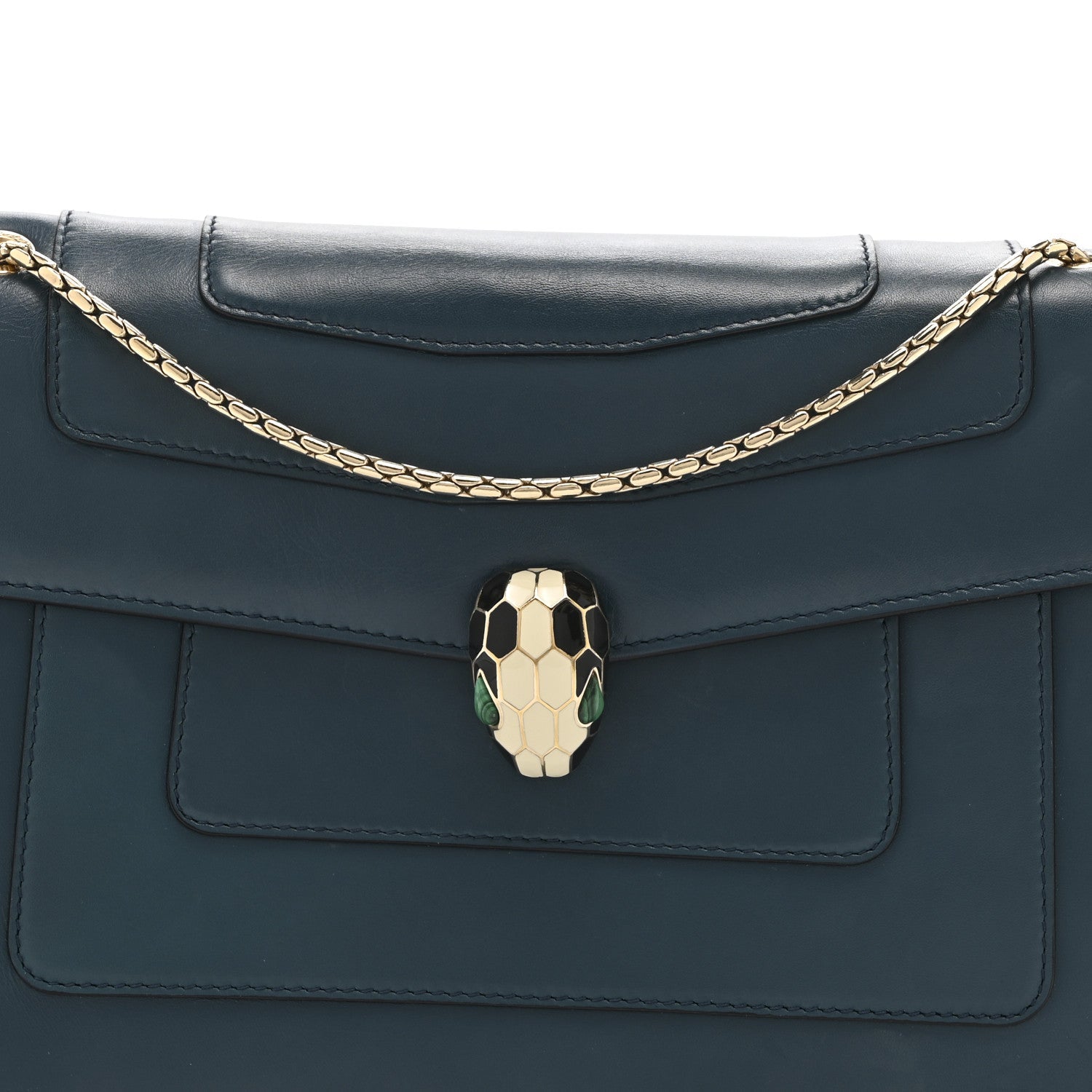 Calfskin Serpenti Forever Shoulder Bag Emerald Green