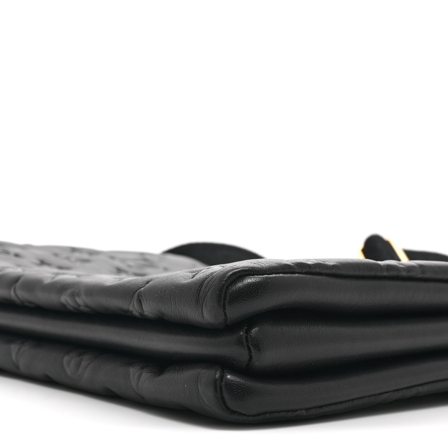Lambskin Embossed Monogram Coussin PM Black
