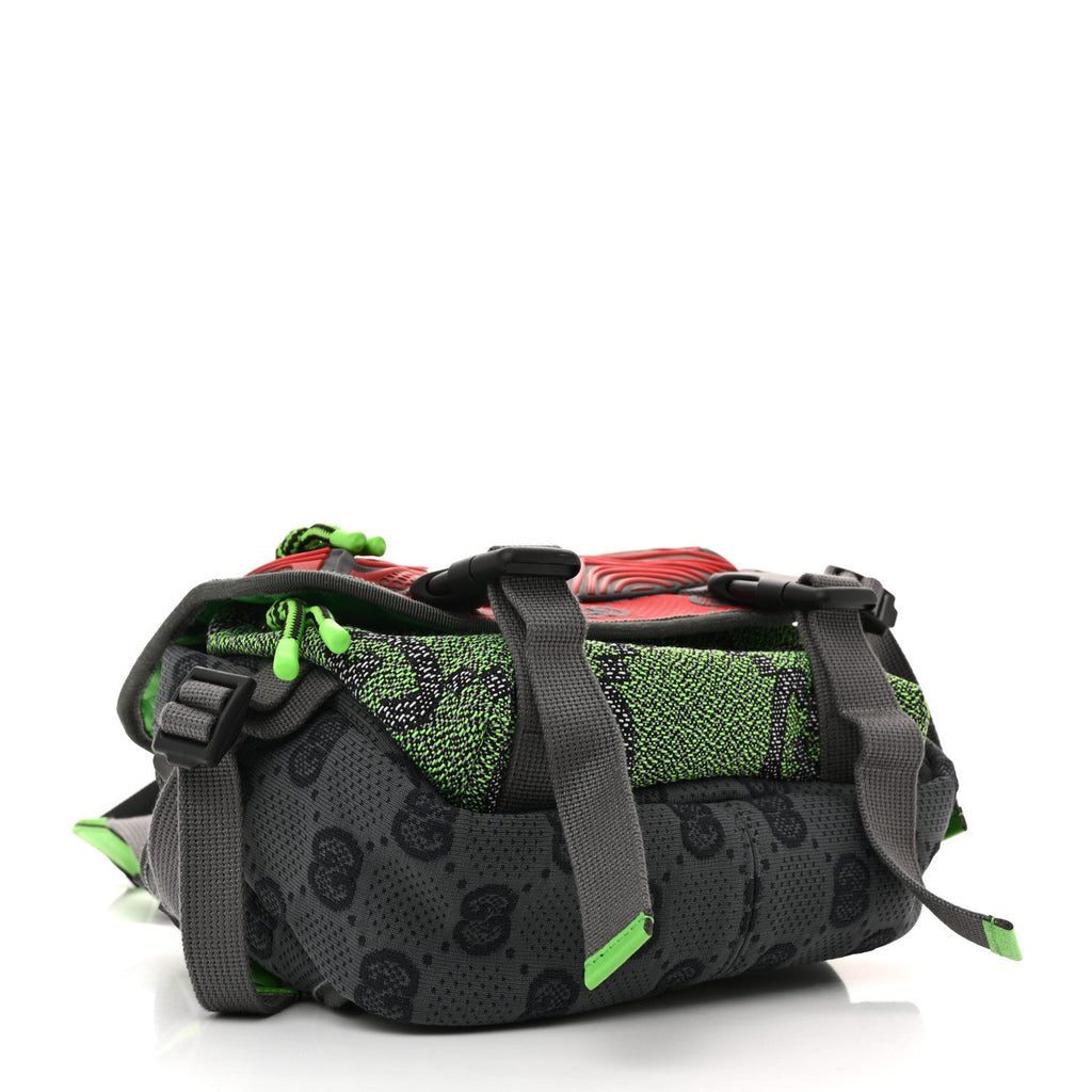 Jersey GG Monogram All Over Sporty Flap Backpack Red Multicolor