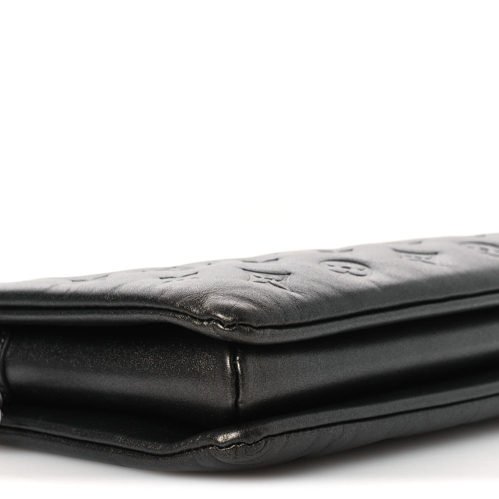 Lambskin Embossed Monogram Coussin PM Anthracite