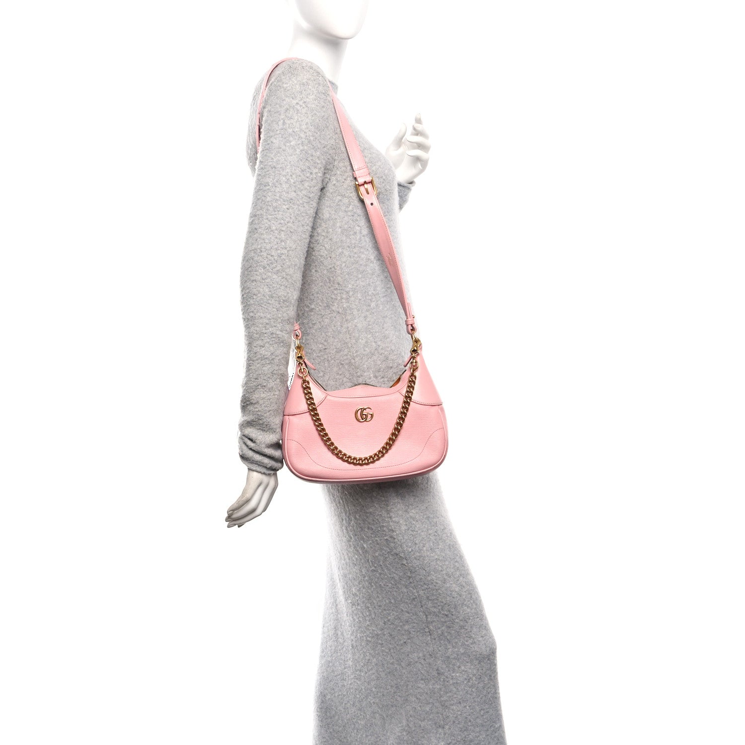 Goatskin Small Aphrodite Shoulder Bag Wild Rose