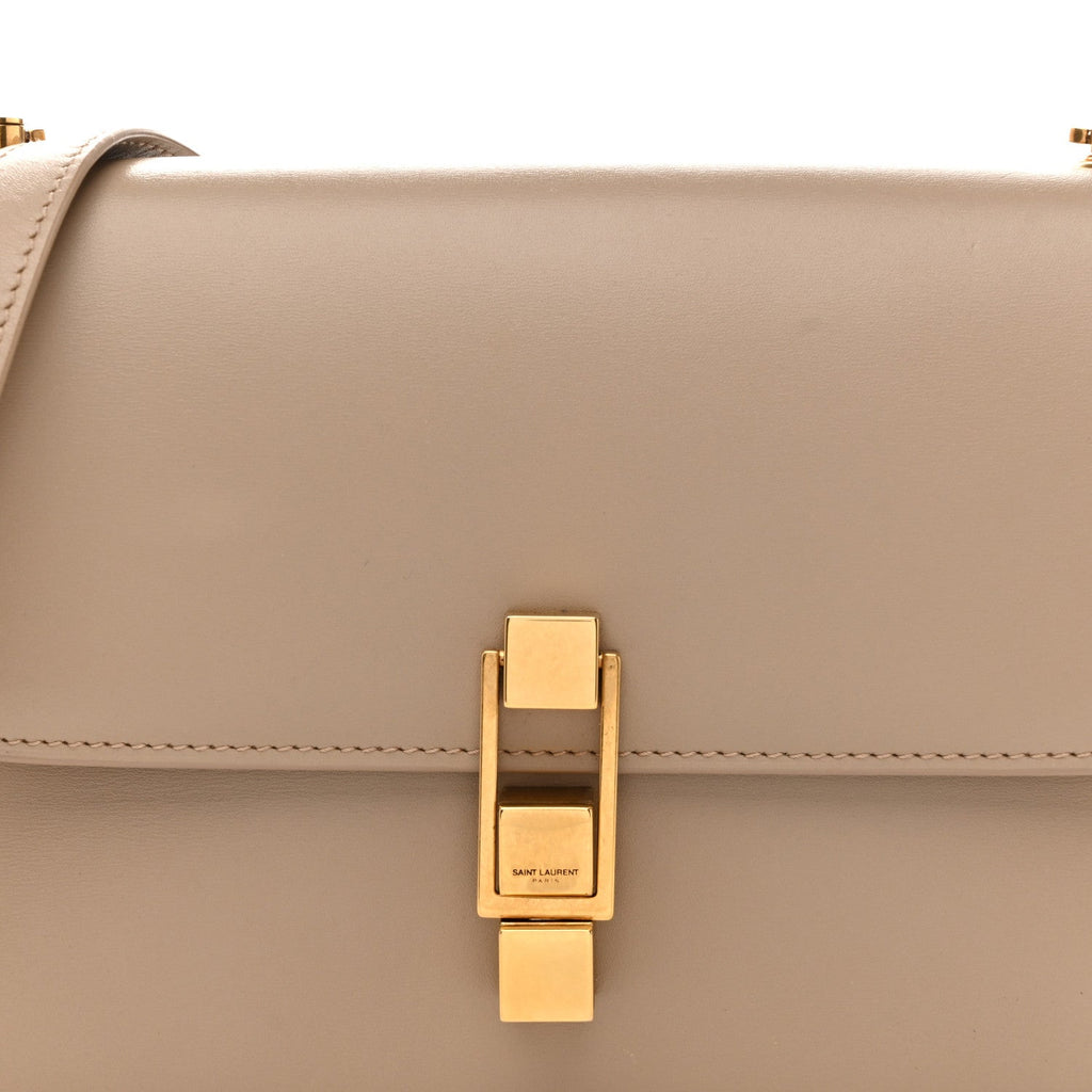 Smooth Calfskin Le Carre Satchel Dark Beige