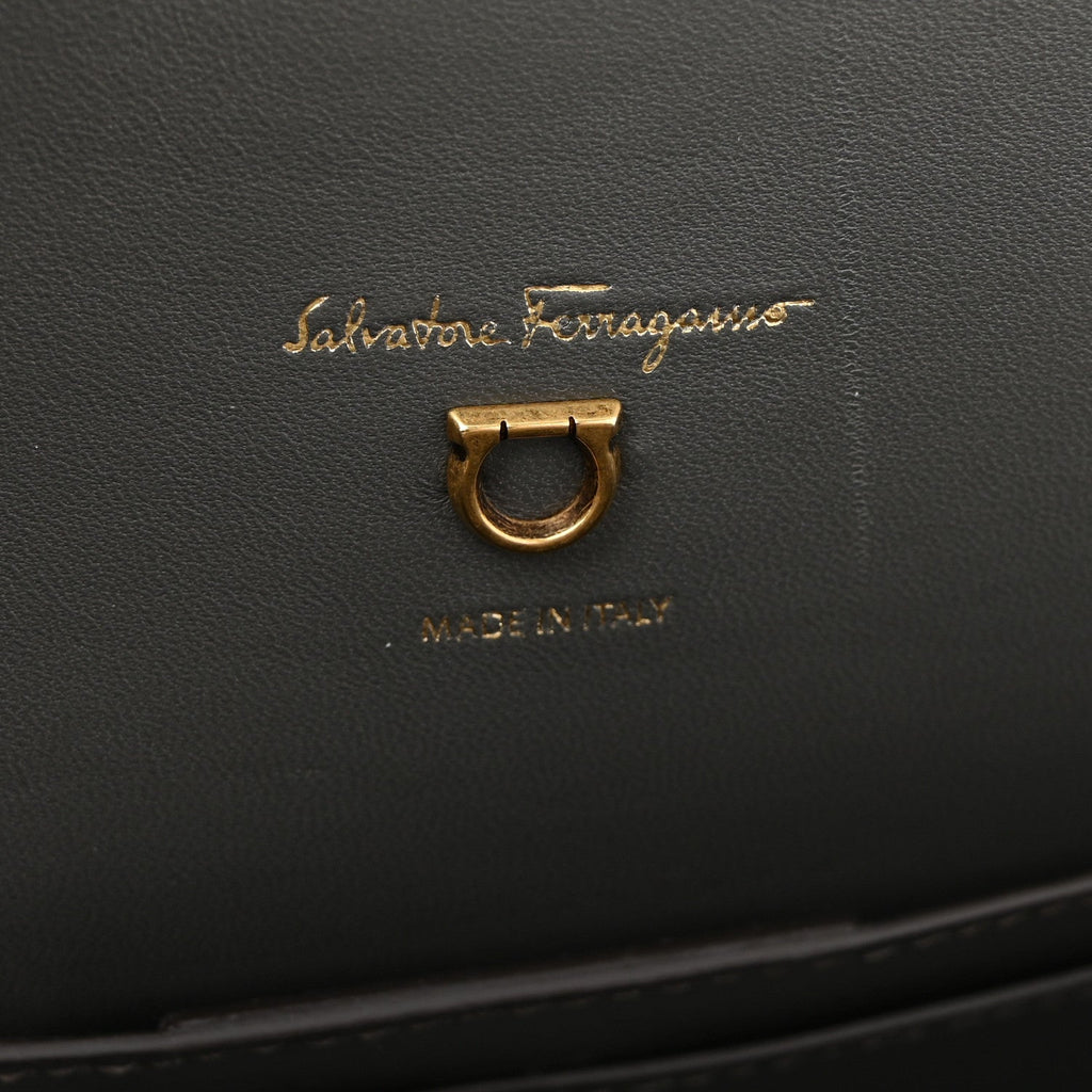 Hammered Calfskin Medium The Studio Box Bag Sparrow