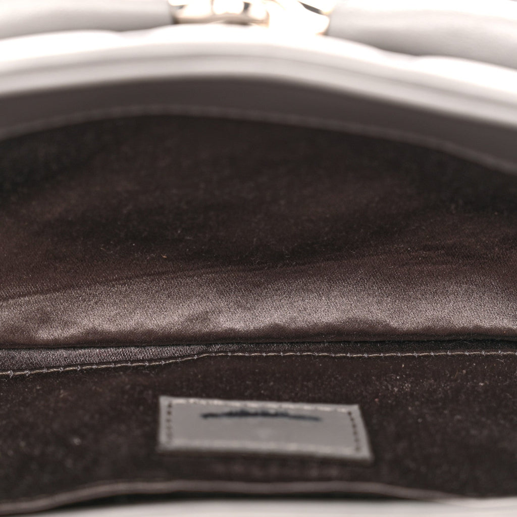 Nappa Vertical Matelasse Small Maxi Horsebit Chain Shoulder Bag Gray