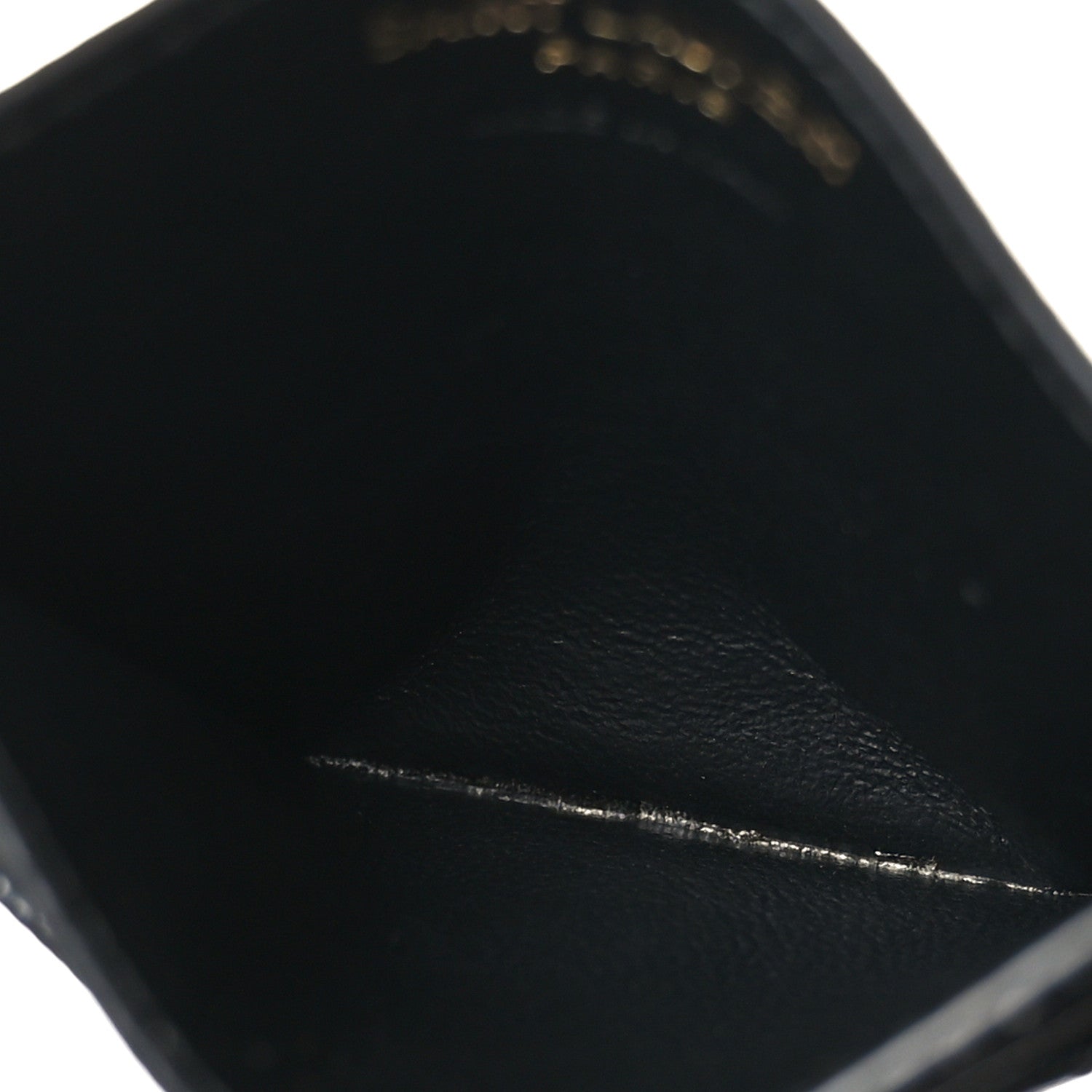 Grain De Poudre Matelasse Chevron Monogram Credit  Case Black