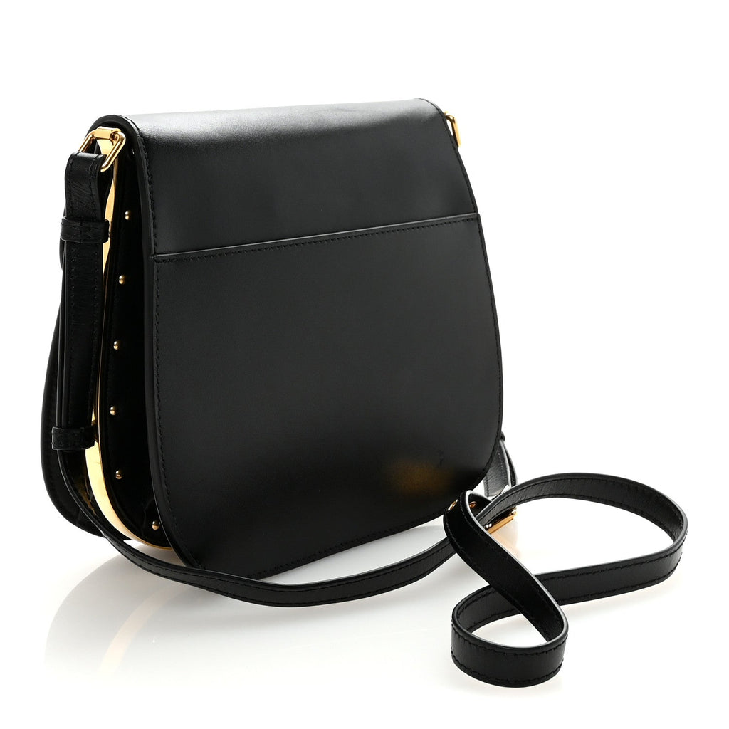 Box Calfskin Medium Bobby Frame Flap Black
