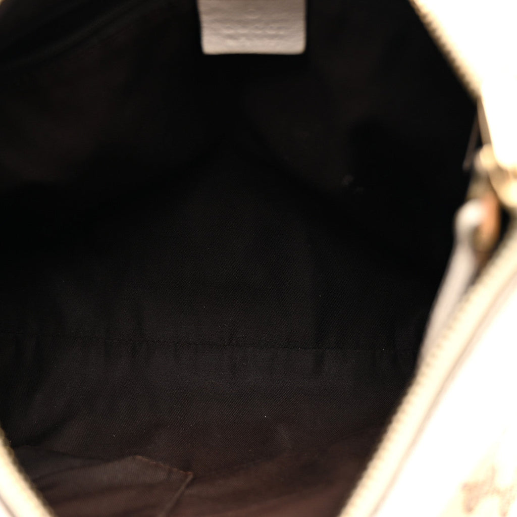Monogram Medium D Gold Ring Hobo White