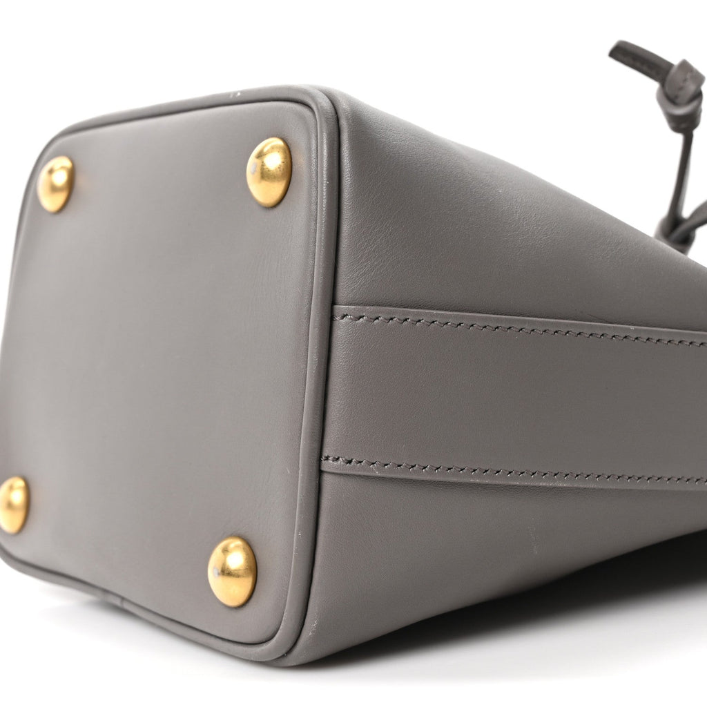 Calfskin Small Emmanuelle Bucket Bag Fog