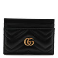 Calfskin Matelasse GG Marmont  Holder Black