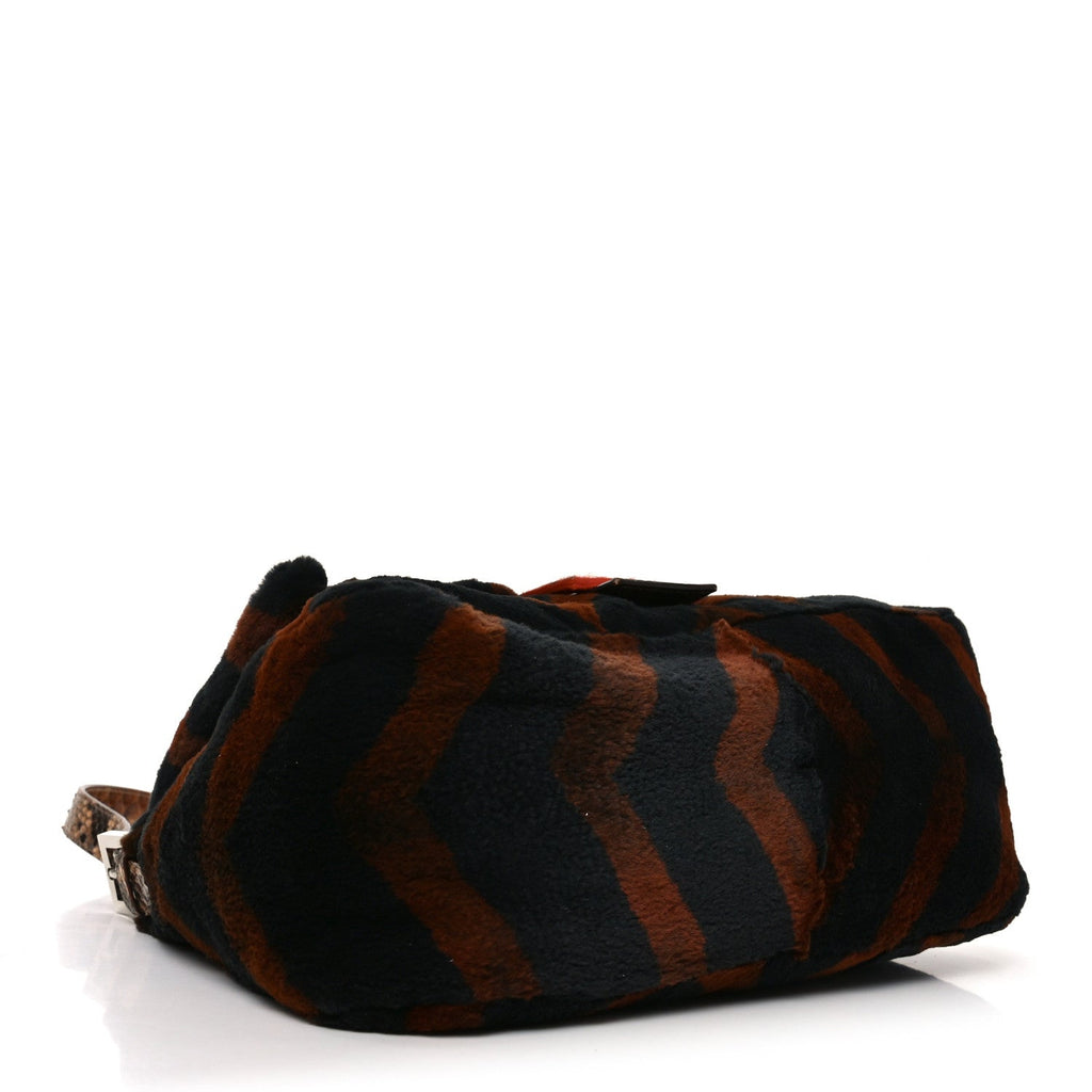 Mink Snakeskin Chevron Mama Baguette