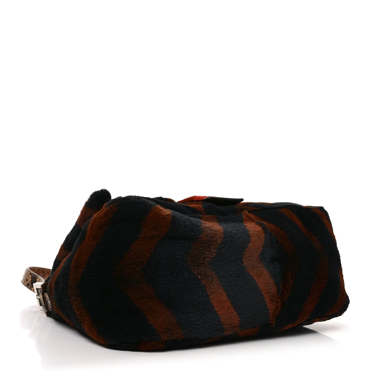 Mink Snakeskin Chevron Mama Baguette
