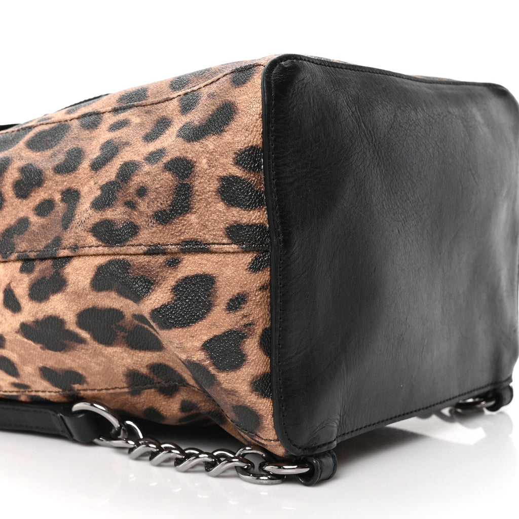 Dauphine Leopard Print Backpack Black