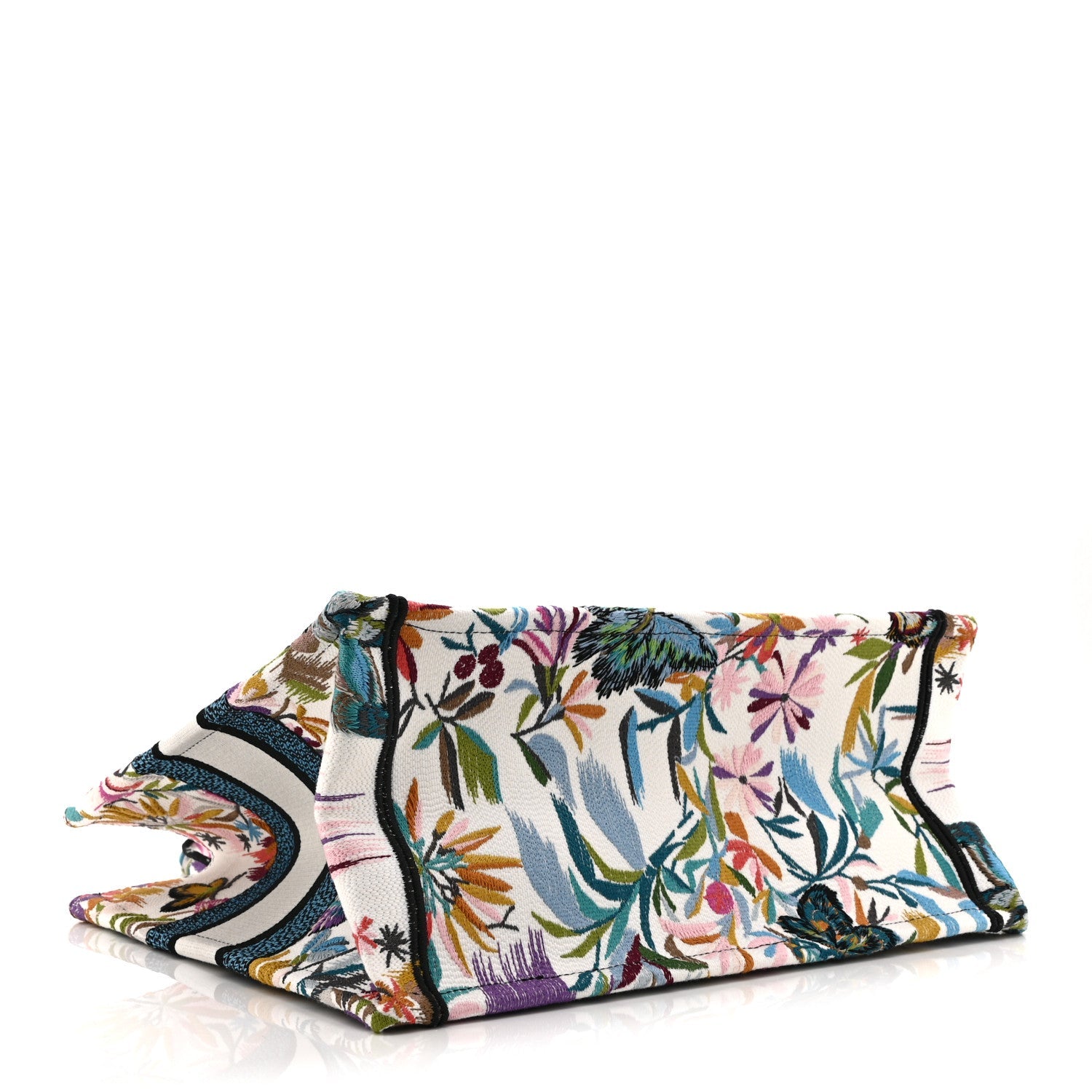 Canvas Embroidered Medium KJouy Fantastica Book Tote Multicolor