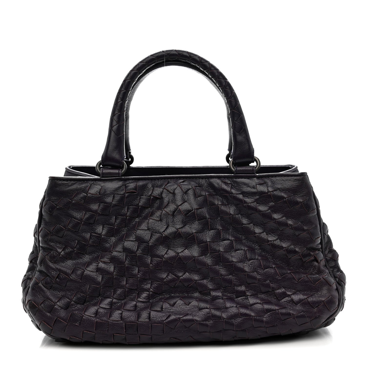 Nappa Intrecciato Maggiore Small Basket Bag Monalisa