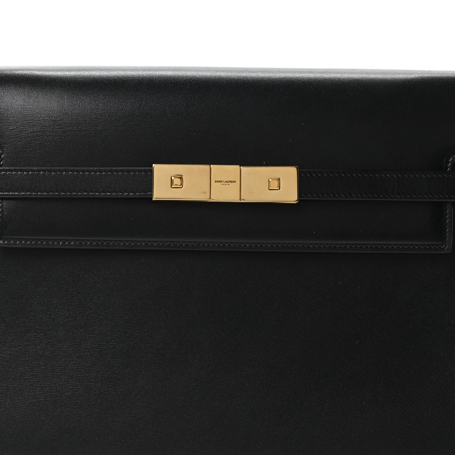 Smooth Calfskin Manhattan Shoulder Bag Black