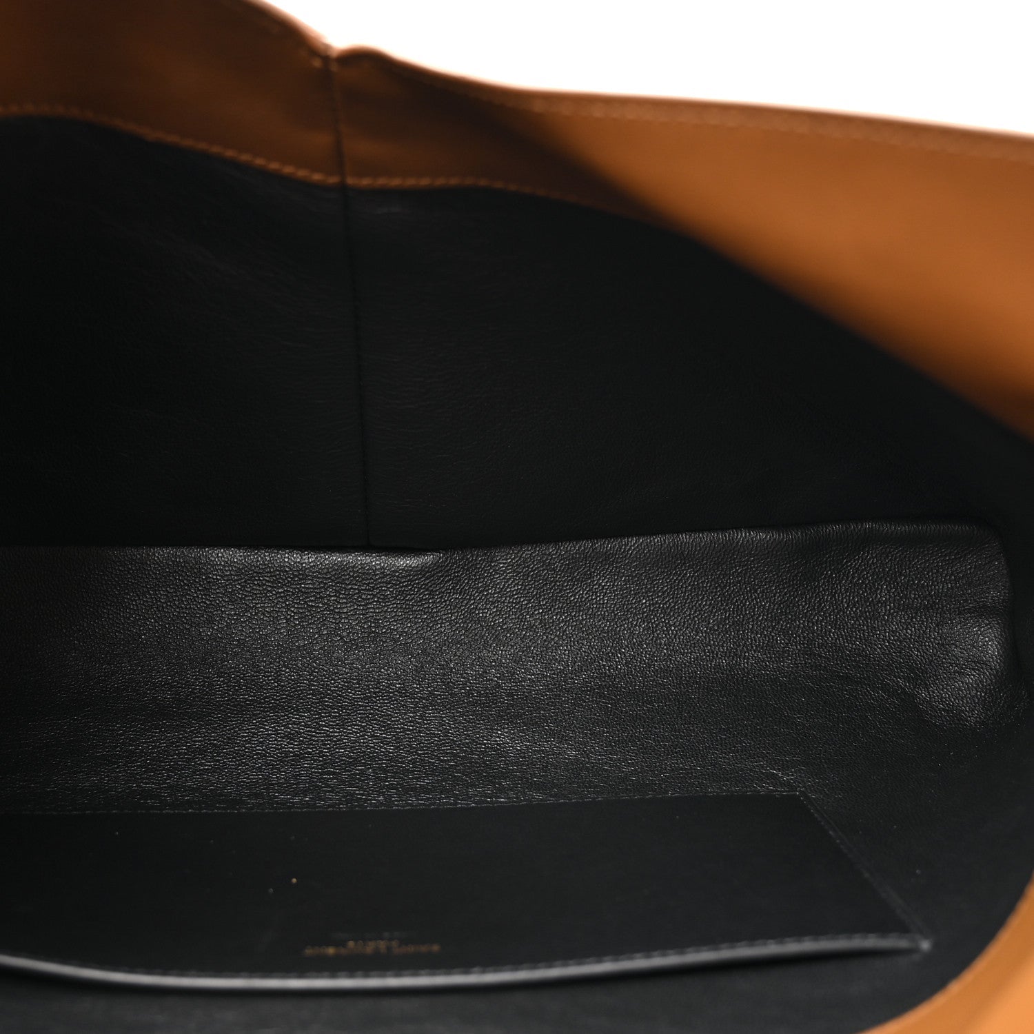 Suede Large Cassandre Pouch On Chain Caramel Cognac